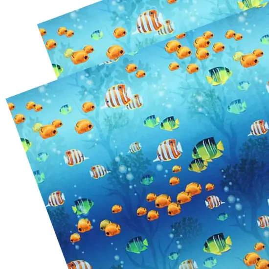 Epic Aquarium Printed Spandex Fabric {4}