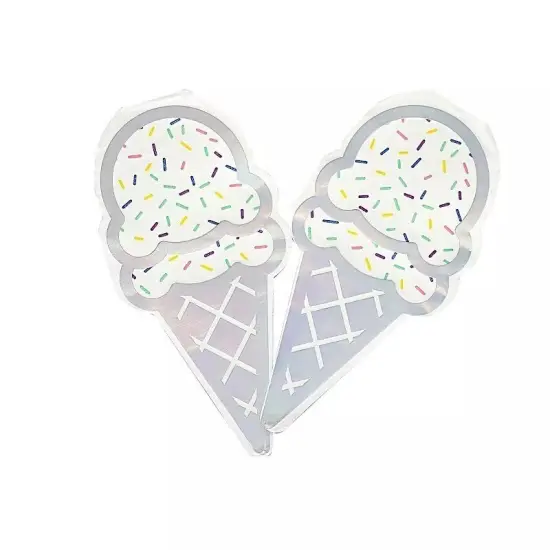 20 Iridescent 12x6" Ice Cream Paper Beverage COCKTAIL NAPKINS Party Supplies {2}