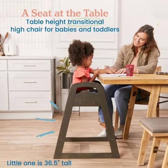 ASATT High Chair, Toddler Chair Grey Wash {3}