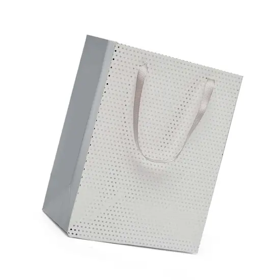 Metallic Dots Euro Totes Ribbon Handles 7'' X 3 7/8'' X 9'' Elegant {3}