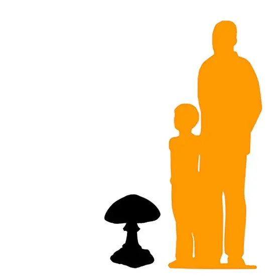 Small Purple Mushroom Over Sized Statue {2}