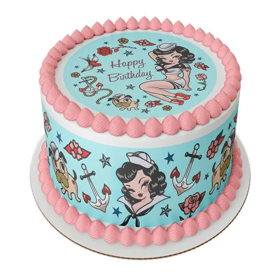 Suzy the Sailor Happy Birthdad Edible Icing Sheets- Assorted Image Cake Toppers-Frosting Sheets- Cookies- Cupcake Toppers {3}