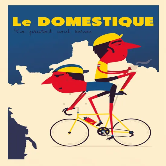 Le Domestique Bicycle Poster by Spencer Wilson {2}