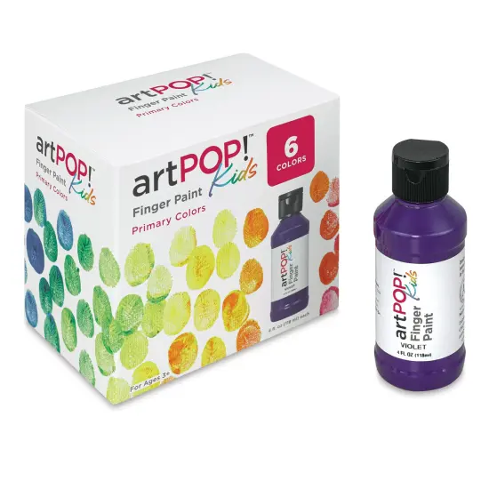 artPOP! Kids Finger Paint, Set of 6 Colors, 4 fl oz, Nontoxic Finger Paint, Washable, Art Supplies for Preschoolers {1}