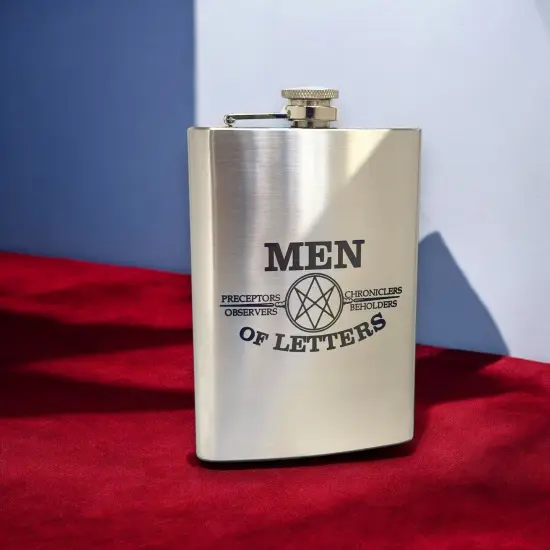 8oz Men of Letters Stainless Steel Flask {5}