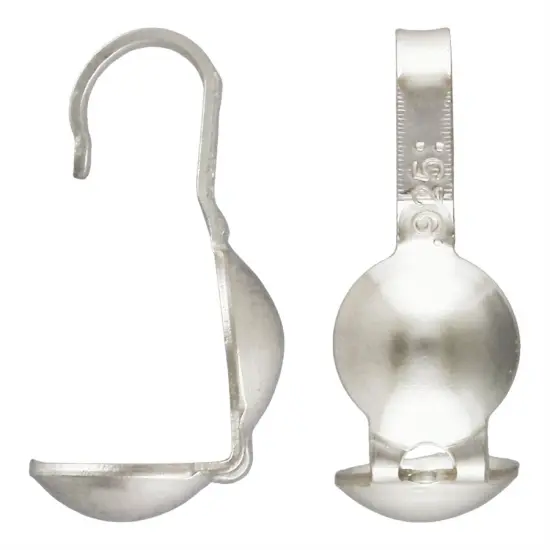 JewelrySupply Clam Shell Bead Tip .925 Sterling Silver (Package of 10) {2}