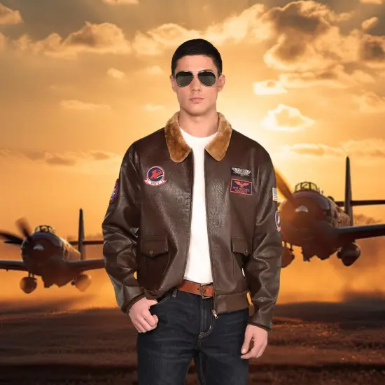 Top Gun: Maverick Bomber Jacket Costume Adult Mens {6}