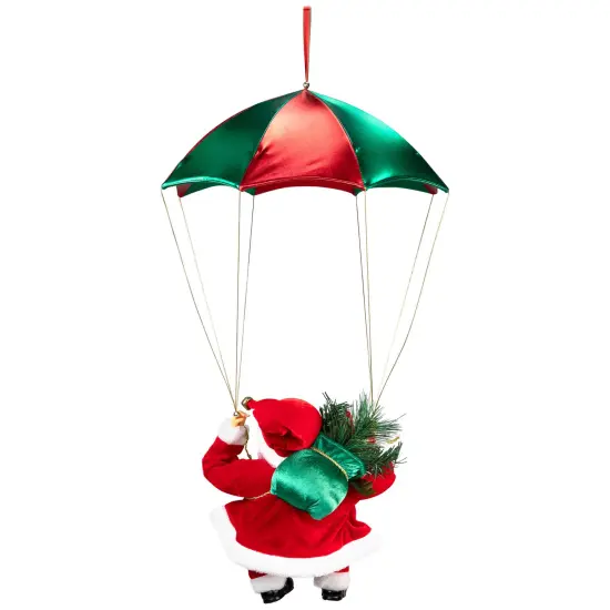 Northlight Santa Claus with Gifts Parachute Christmas Decoration - 32" Red {7}