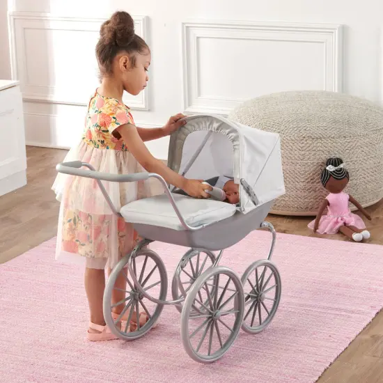 Badger Basket London Doll Pram - Executive Gray {2}