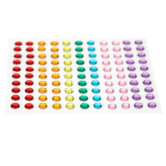 CousinDIY Acrylic Adhesive Gems 6mm-Rainbow {7}