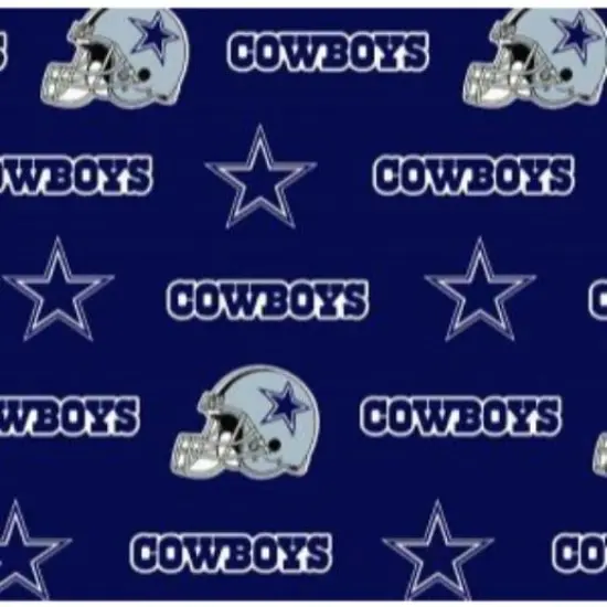 Licensed NFL Dallas Cowboys Logo Blue Cotton 6313D Fabric by the Yard {1}