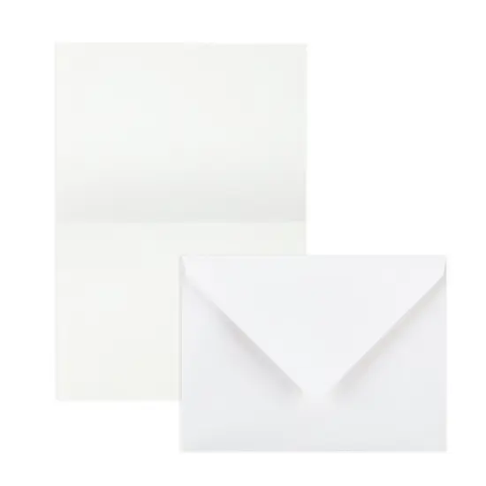 New York Central Folded Watercolor Cards with Envelopes - 5" x 7" - 50-Pack - 140lb Cold Pressed, Bright White 100% Cotton - Archival Acid-Free Watercolor Paper Cards for Artists {7}