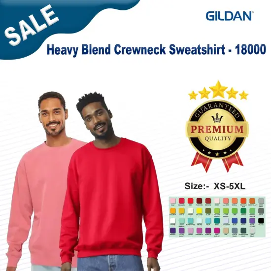 Gildan&reg; Heavy Blend Long Sleeve Crewneck Sweatshirt Sport grey {2}