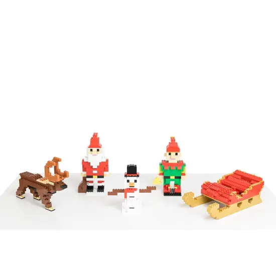 Strictly Briks Building Bricks and Blocks Set | Classic Briks Santa | 100% Compatible with All Major Brick Brands | 161 Pieces Multicolor {6}
