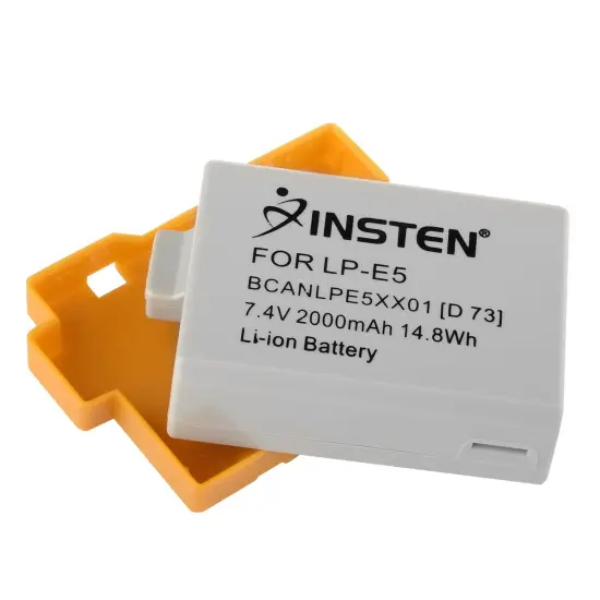 Insten Canon LP-E5 Compatible Li-Ion Battery for EOS Rebel Xsi XS T1i 450D 500D 1000D Kiss F X2 X3 White {3}