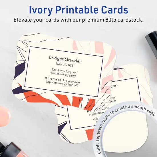 Avery Matte Ivory Postcards, 6" x 9" Rectangle Flourished Edge {2}