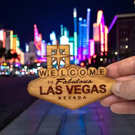 Welcome to Las Vegas - Cedar Ornament {4}