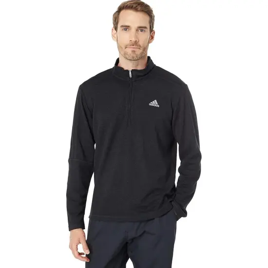 Adidas&reg; Ultimate Textured Quarter Zip Pullover Black {5}