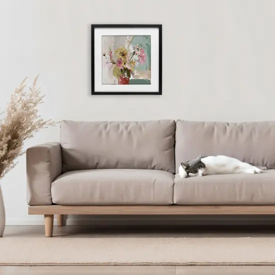 Stupell Industries Mixed Sunflower Vase Abstract Framed Print Under Glass, design by Susan Pepe {2}