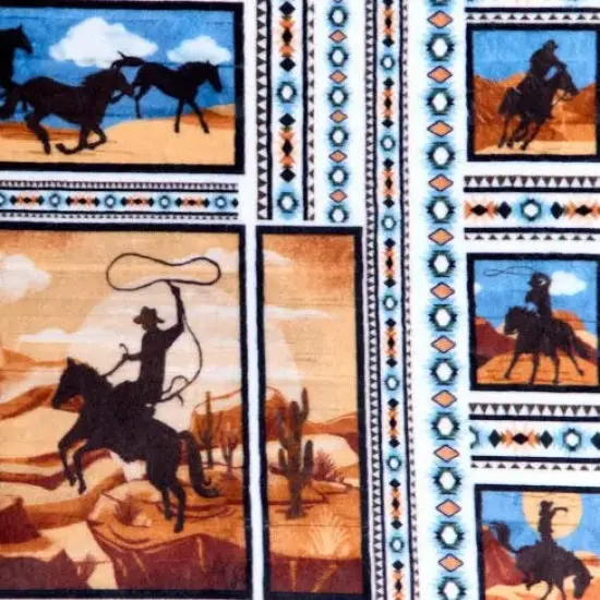 Multi Lone Star Digital Cuddle Jeans Fabric per yard {1}