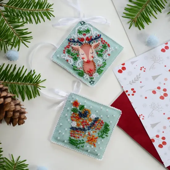 Bead Embroidery Kit Decoration - Christmas mood {1}