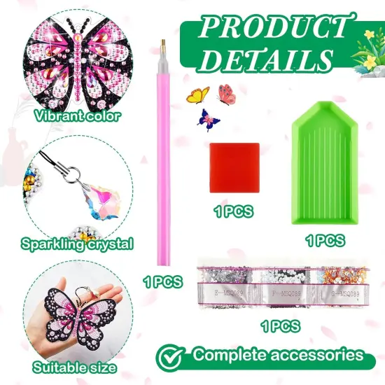 Diamond Art Bookmarks Acrylic Crystal Pendant Diamond Art Bookmark Kits {3}