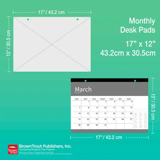 Seaside Currents | 2026 17 x 12 Inch Monthly Desk Pad Calendar {6}