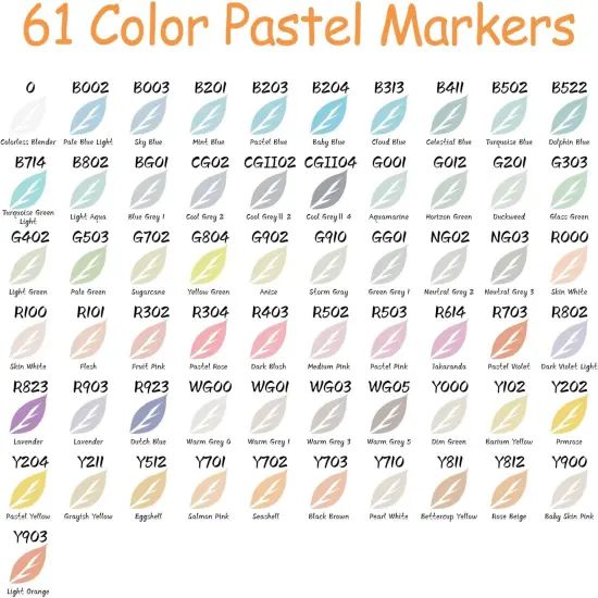 61 Colors Pastel Alcohol Markers {3}