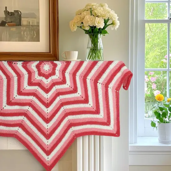 Crochet Granny Square Star Blanket Kits w/Step-by-Step Video Tutorials-Complete Beginner Crocheting Kit for Adults Kids-Easy {6}