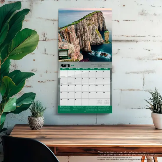 World's Toughest Golf Holes OFFICIAL | 2026 12 x 24 Inch (Hanging) Monthly Square Wall Calendar | Plastic-Free {5}