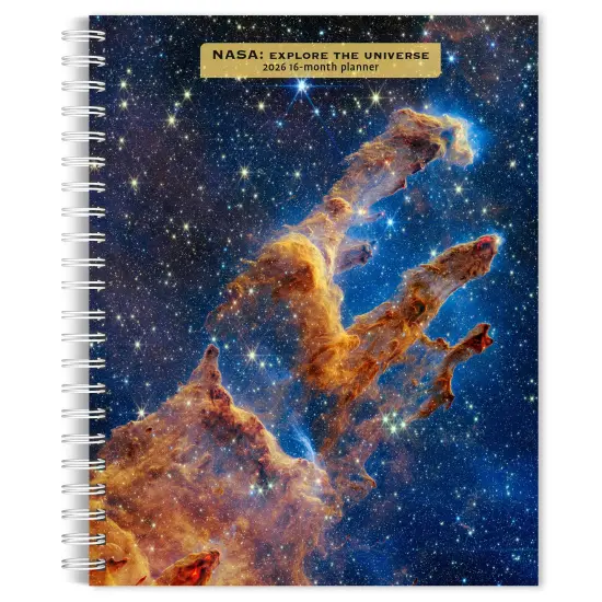 NASA Explore the Universe | 2026 6x7.75 Inch Spiral-Bound Wire-O Weekly Engagement Planner Calendar | New Full-Color Image Every Week {1}