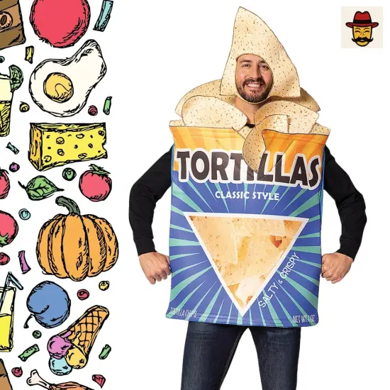 Tortilla Chips Bag Costume Funny Snack Food Outfit {2}