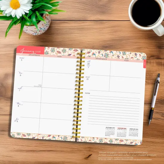 Tuscan Delight | 2026 6x7.75 Inch Weekly Desk Planner | Foil Stamped Cover {5}