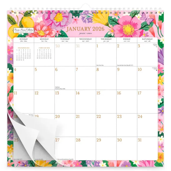 Bonnie Marcus OFFICIAL | 2026 12 x 12 Inch (Hanging) Monthly Square Wire-O Calendar | Sticker Sheet {2}