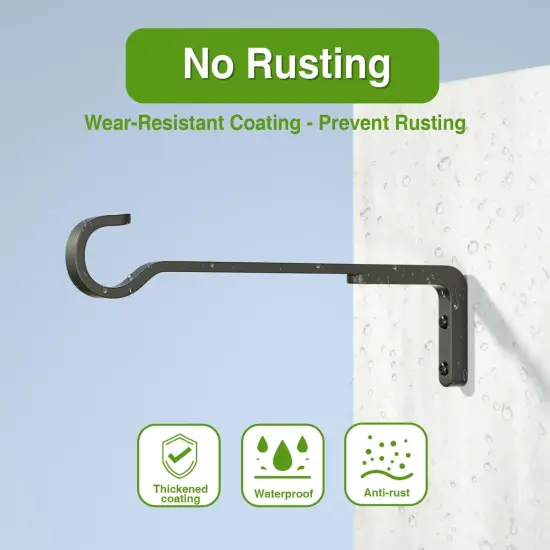 14.17 Inch Black Heavy Duty Outdoor Plant {4}