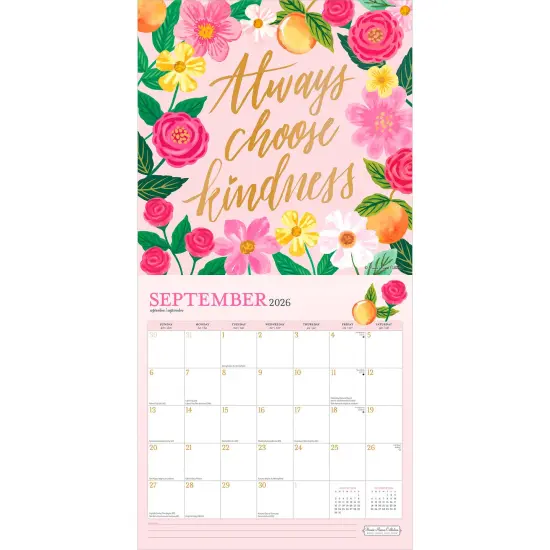 Bonnie Marcus OFFICIAL | 2026 12 x 24 Inch (Hanging) Monthly Square Wall Calendar | Foil Stamped Cover | Plastic-Free {4}