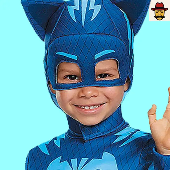 PJ Masks Catboy Costume for Toddlers with Jumpsuit Tail and Headpiece Halloween Ready {3}