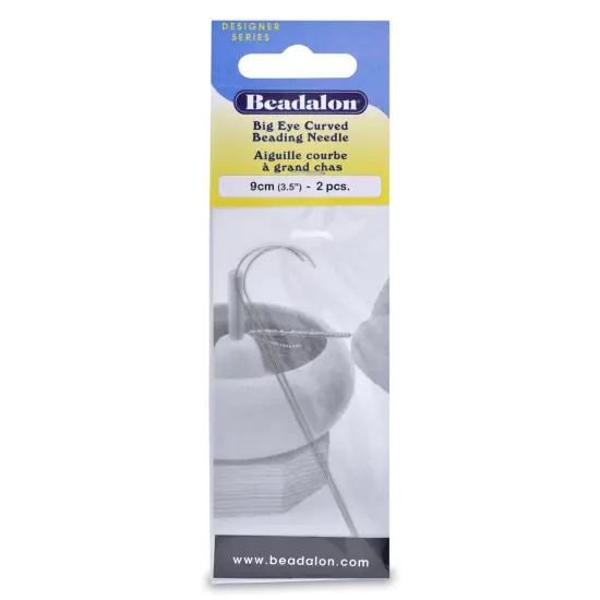 Beadalon Big Eye Curved Beading Needles 2/Pkg-3.5" {1}