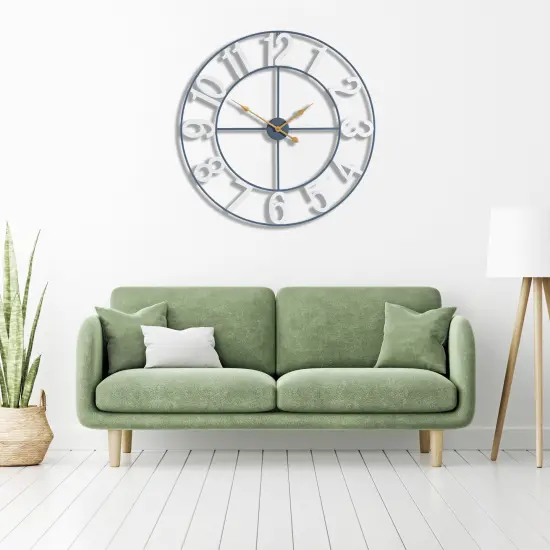 Sorbus Large Wall Clock - 32 inch (81 CM) Battery Operated Analog Wall Clock Decorative for Living Room and Kitchen White {5}