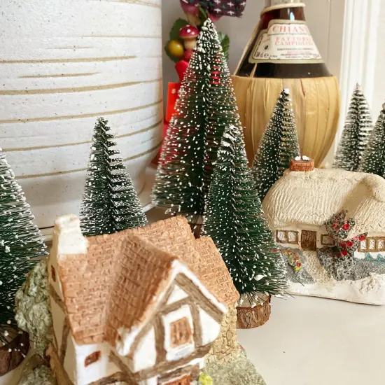 Wrapables Mini Snow Frost Tabletop Artificial Christmas Trees (Set of 10) {5}