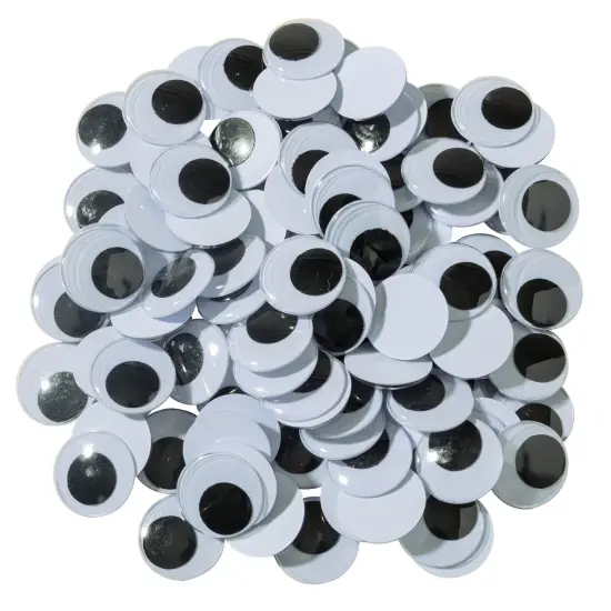 Wiggle Eyes, Black, 20 mm, 100 Pieces {1}