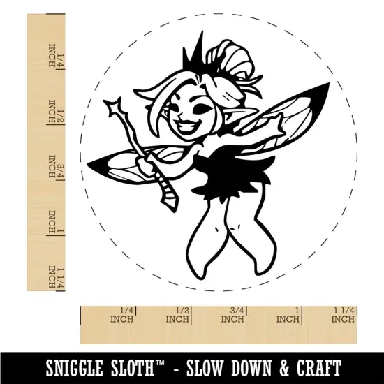 Mischievous Fairy Pixie Sprite Fae Rubber Stamp for Stamping Crafting Planners {1}