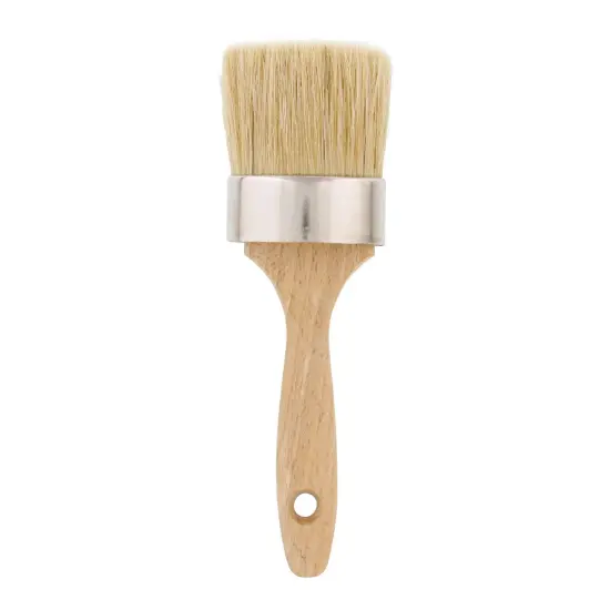 Multi Use 2-1/8" Oval Chalk and Wax Brush for Chairs, Dressers, Cabinets and Other Wood Furniture - 100% Natural Bristles, Lightweight, Rust Resistant {3}