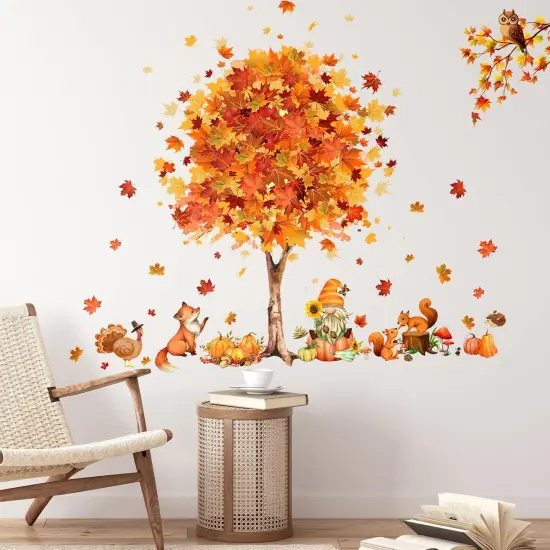 3 Sheets Thanksgiving Wall Decals {1}