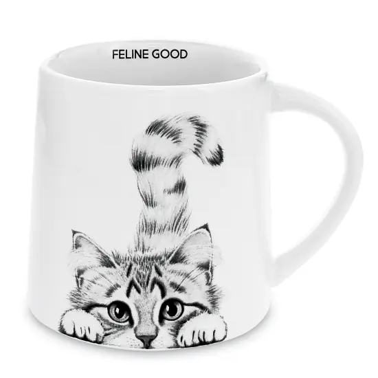 Collections Etc Adorable Feline Good Cat Stoneware 17 oz. mug {2}