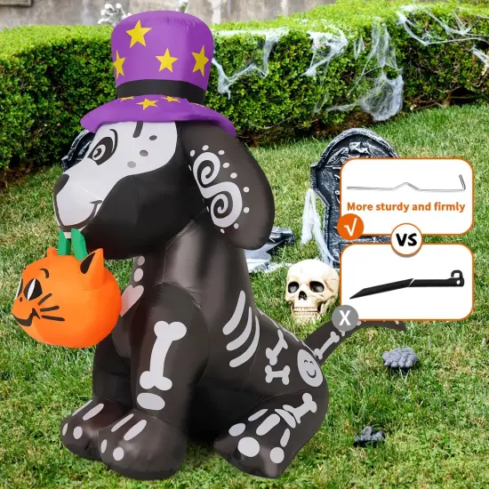 5.5 FT Tall Halloween Inflatables with Built-in LED Outdoor Decorations {4}
