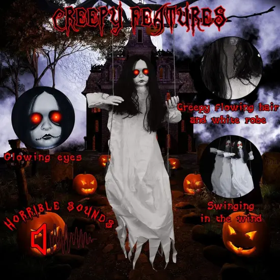 Swinging Girl with Sound & Touch Activated - White Skirt {2}