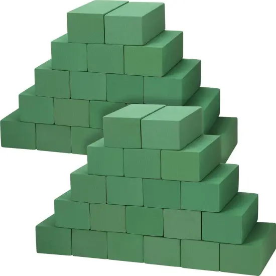32 Pcs Floral Foam Blocks for Flower Arrangements 7.9 x 3.5 x 2.4 Inches Green Florist Foam Bricks Dry Wet for Fresh or Artificial Flowers Craft Plant for Wedding Garden Decorations {1}