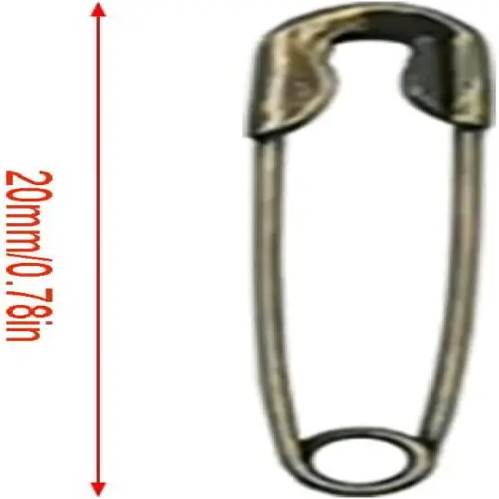 500 Pieces Safety Pins 20mm Small Sewing Pins Metal Mini Safety Pins for Home Office Art Craft Jewelry Making (XBZ/Bronze) {2}