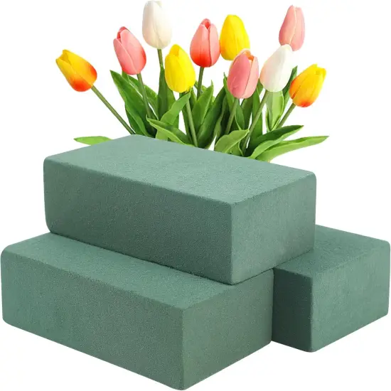 3 Pcs Floral Foam Bricks ,Mini Florist Flower Foam Green Blocks Supplies for Fresh and Artificial Flower Arrangements Crafts DIY {1}